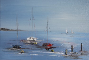 Peinture intitulée "Mouillage" par Patrice Butel, Œuvre d'art originale, Huile