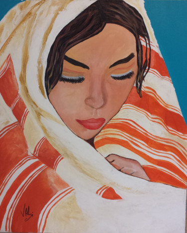 Peinture intitulée "Monia" par Valérie Perrault, Œuvre d'art originale