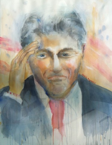 绘画 标题为“Bill Clinton” 由Isabelle Reygaerts, 原创艺术品, 丙烯