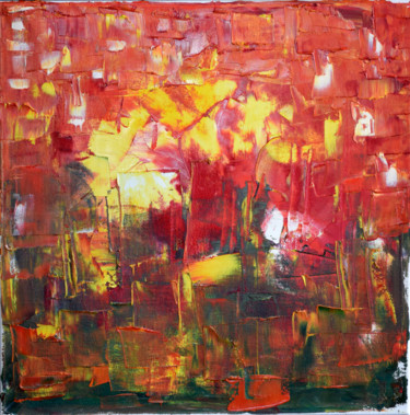 Malerei mit dem Titel "flowers" von Peter Meyer, Original-Kunstwerk, Öl