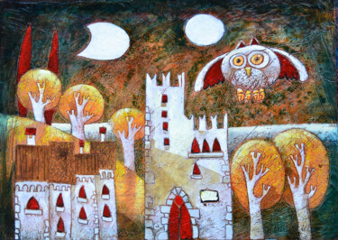 Pittura intitolato "az-061-50x70-2.jpg" da Franco Anselmi, Opera d'arte originale