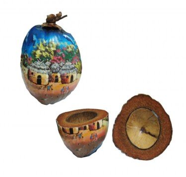 Design titled "Glacère Coco peint" by Kebe, Original Artwork