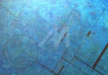 Peinture intitulée "Là-haut" par Mona Bessaa, Œuvre d'art originale, Encre