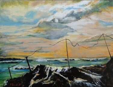 Peinture intitulée "Déchainée" par Pascal Baudot, Œuvre d'art originale, Huile