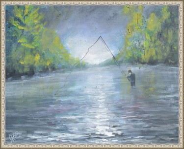 fly-reel-005.jpg Painting titled "fly-reel-005.jpg" by Joe La Bianca, Original Artwork