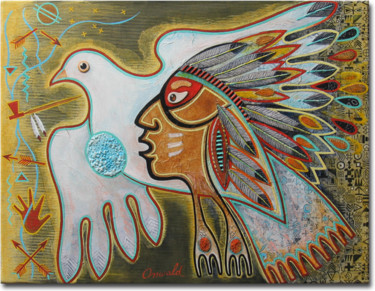 LA PAIX DES BRAVES Peinture intitulée "LA PAIX DES BRAVES" par Jean-Luc Osswald, Œuvre d'art originale, Acrylique