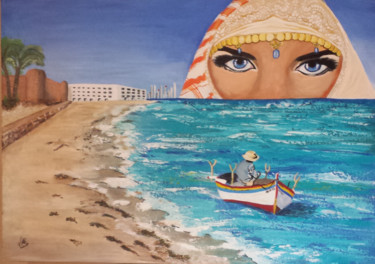 绘画 标题为“Regard sur Djerba” 由Valérie Perrault, 原创艺术品, 丙烯