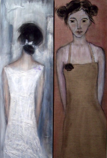 Peinture intitulée "Duo" par Denise Louin-Lecoeur, Œuvre d'art originale, Acrylique