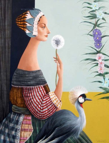 Schilderij getiteld "Expectation" door Vahagn H, Origineel Kunstwerk, Acryl