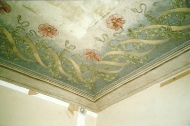Pittura intitolato "soffitto-liberty-vi…" da Luciana Lorella Massarotto, Opera d'arte originale, Tempera