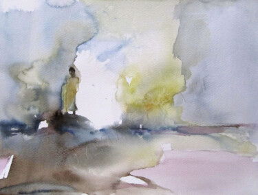 Lumière blanche Peinture intitulée "Lumière blanche" par Sylvia Baldeva, Œuvre d'art originale, Aquarelle