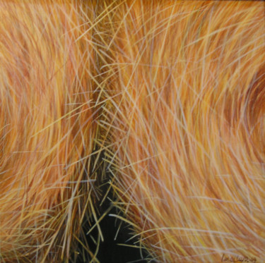 Peinture intitulée "balles-de-paille.jpg" par Louis-Michel De Lara, Œuvre d'art originale, Gouache