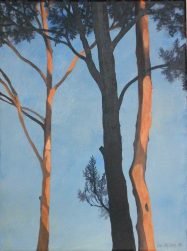 Peinture intitulée "trois-pins-2.jpg" par Louis-Michel De Lara, Œuvre d'art originale, Acrylique