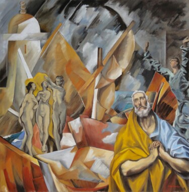 Peinture intitulée "L'appel des sirènes" par Gilles Chambon, Œuvre d'art originale, Huile