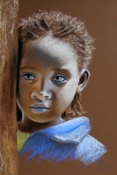 图画 标题为“Ethiopian child” 由Renate Dohr, 原创艺术品, 粉彩