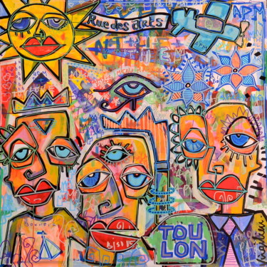 Peinture intitulée "rue-des-arts-techni…" par Virgilien, Œuvre d'art originale