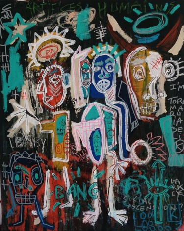 Peinture intitulée "ARTIFICES HUMAINS" par Jazzu, Œuvre d'art originale, Acrylique
