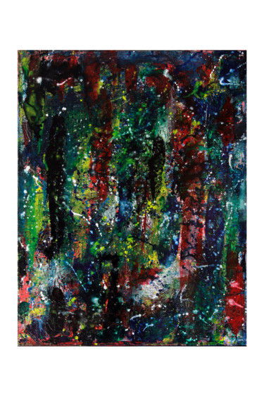 Voyage en forêt primaire Peinture intitulée "Voyage en forêt pri…" par Joel Jambou, Œuvre d'art originale, Encre