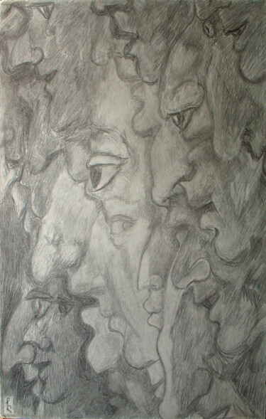 Zeichnungen mit dem Titel "Bach" von Lia Chechelashvili, Original-Kunstwerk, Bleistift