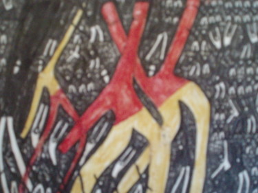 Drawing titled "manchester" by Michael Fitzgerald, Original Artwork, Ballpoint pen