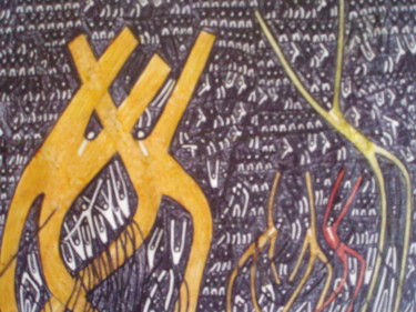 Drawing titled "alive" by Michael Fitzgerald, Original Artwork, Ballpoint pen