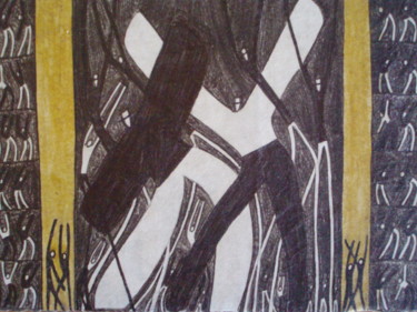 Drawing titled "barcelona" by Michael Fitzgerald, Original Artwork, Ballpoint pen