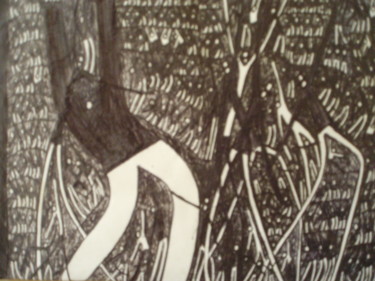Drawing titled "soul boys 12" by Michael Fitzgerald, Original Artwork, Ballpoint pen