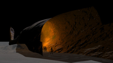 Digital Arts titled "The Archaic Leg #1" by Russell Newell, Original Artwork, 3D Modeling