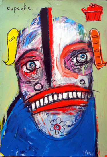 Peinture intitulée "Cupcake" par Matt Sesow, Œuvre d'art originale, Acrylique