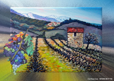 VIGNES du LANGUEDOC Arts numériques intitulée "VIGNES du LANGUEDOC" par Catherine Wernette, Œuvre d'art originale, Photo montage