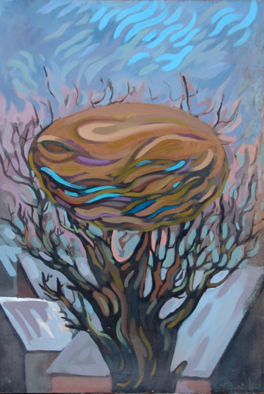 Painting titled "The nest" by Rita Pranca, Original Artwork, Oil