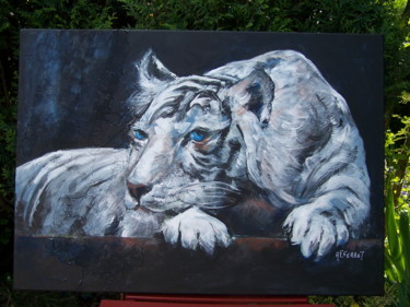 Peinture intitulée "100-3631.jpgtigre b…" par Anne-Frédérique Ferret, Œuvre d'art originale, Acrylique
