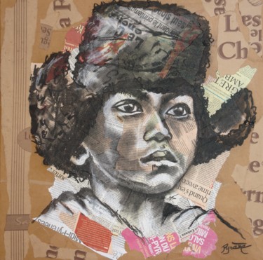 Dessin intitulée ""Ladhaki"" par Hélène Py, Œuvre d'art originale, Fusain