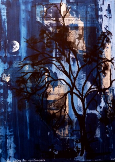Peinture intitulée "La dérive des conti…" par Clau Redier-Clément, Œuvre d'art originale, Acrylique Monté sur Châssis en bois