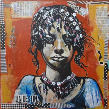 Peinture intitulée "La petite Peule" par Hélène Py, Œuvre d'art originale, Acrylique