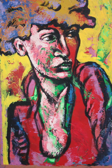 Peinture intitulée "Portrait" par Hélène Py, Œuvre d'art originale, Acrylique