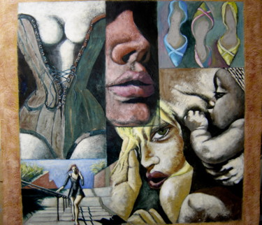 Peinture intitulée "Elle revient de la…" par Hélène Py, Œuvre d'art originale, Acrylique