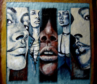 Peinture intitulée "Chuchottements" par Hélène Py, Œuvre d'art originale, Acrylique
