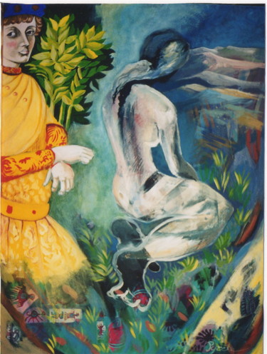 Peinture intitulée "La femme précaire" par Hélène Py, Œuvre d'art originale, Acrylique