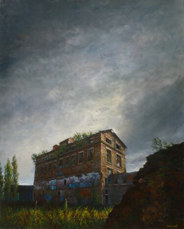 l'Ancienne distillerie Painting titled "l'Ancienne distille…" by Jean-François Grébert, Original Artwork, Oil