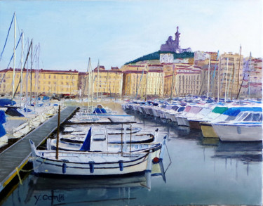 Painting titled "vieux-port.jpg" by Yves Conte, Original Artwork, Oil