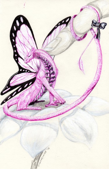 Dessin intitulée "caresse.jpg" par Sandra Chapdelaine, Œuvre d'art originale, Autre