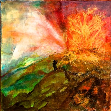 제목이 "L'oiseau de feu"인 미술작품 Marie Claude Lambert로, 원작, 아크릴