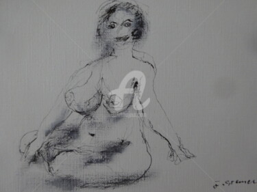 Patricia Dessin intitulée "Patricia" par Jacques Stemer, Œuvre d'art originale, Encre