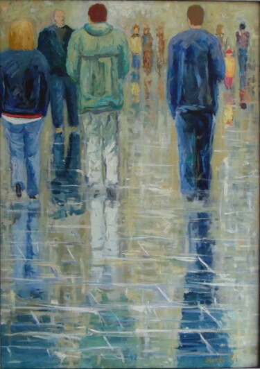 Peinture intitulée "After Rain" par István Kenéz, Œuvre d'art originale, Huile Monté sur Panneau de bois