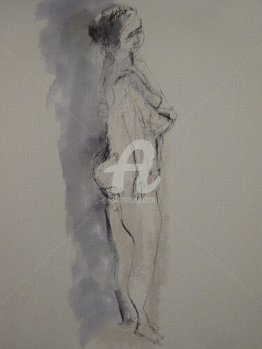 Dessin intitulée "NU-3" par Jacques Stemer, Œuvre d'art originale, Encre