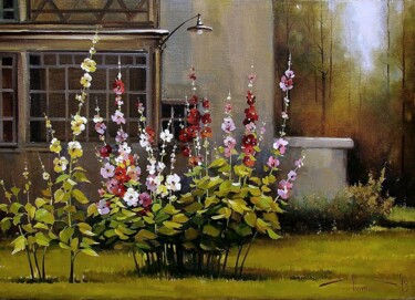 Mallow in Polenovo Картина под названием "Mallow in Polenovo" - Sergey Potikha, Подлинное произведение искусства, Масло