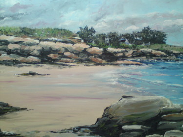 Peinture intitulée "crique sur l'Ile de…" par Claudine Viégas, Œuvre d'art originale, Acrylique