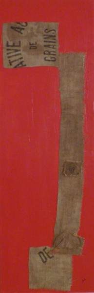 Painting titled "Composition en rouge" by Brigitte Bibard-Guillon, Original Artwork, Acrylic