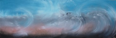 Peinture intitulée "Brumes incandescent…" par Clau Redier-Clément, Œuvre d'art originale, Huile